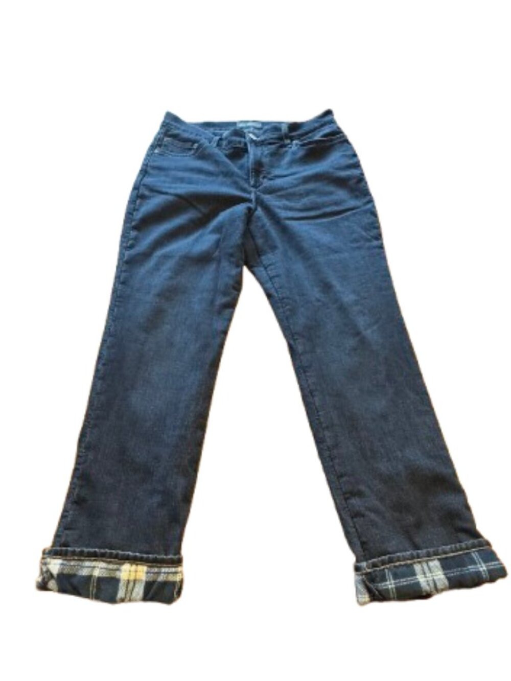 Lee Relaxed Fit Straight Leg Mid Rise Fleece Lined Jeans Dark Wash Size 10 - Picture 3 of 8